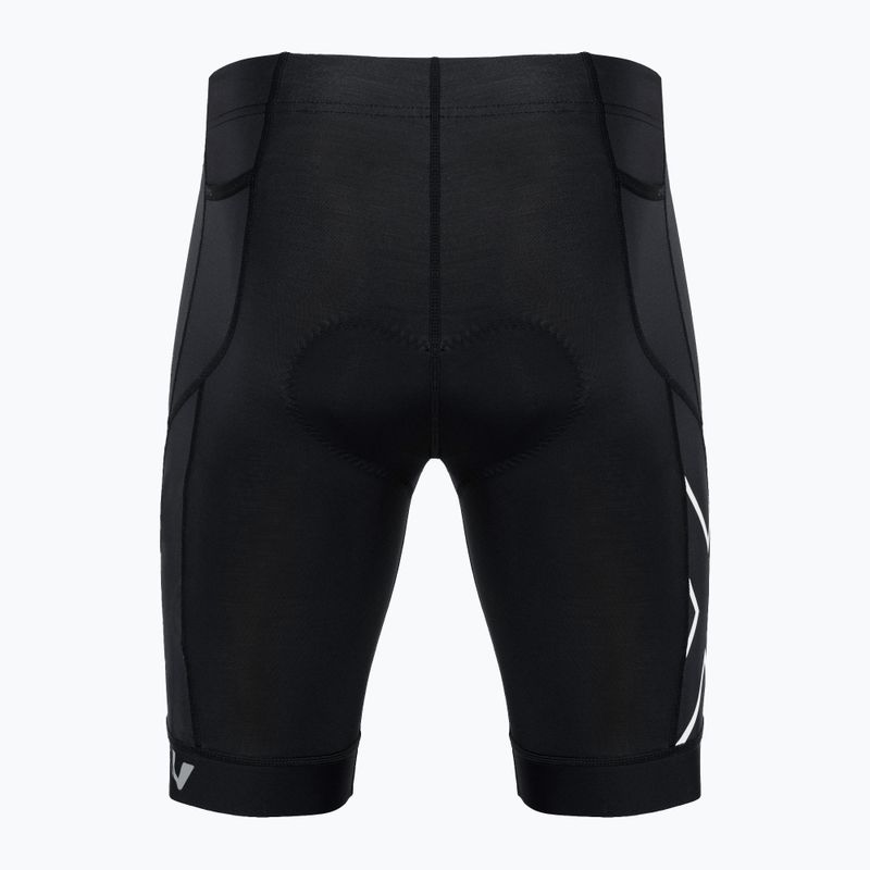 Pantaloni scurți 2XU Core Tri pentru bărbați, negru/alb 6