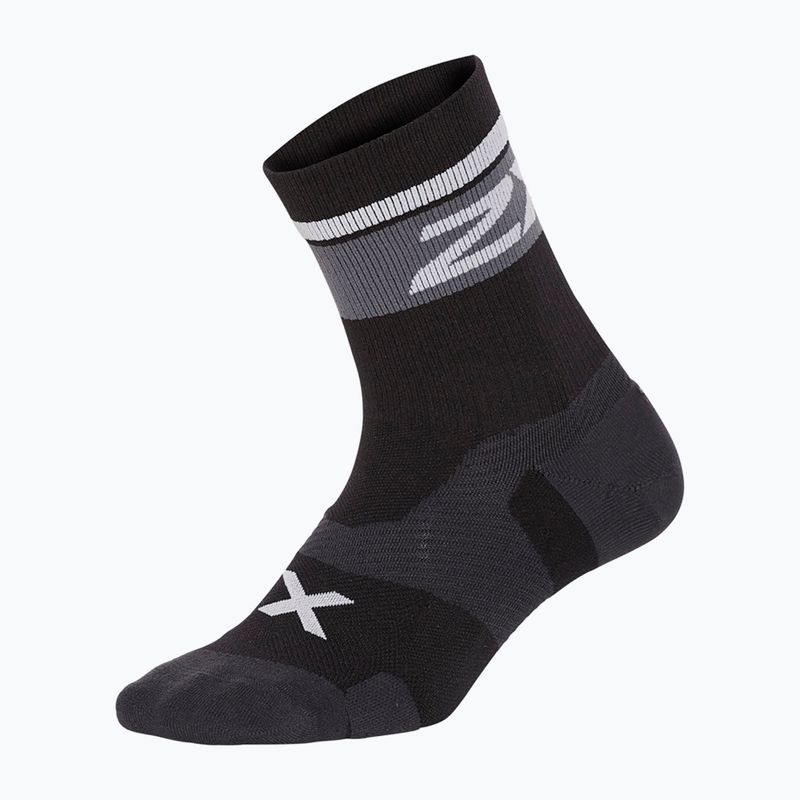 2XU Vectr Cushion Crew șosete sport negru și alb UA5053E
