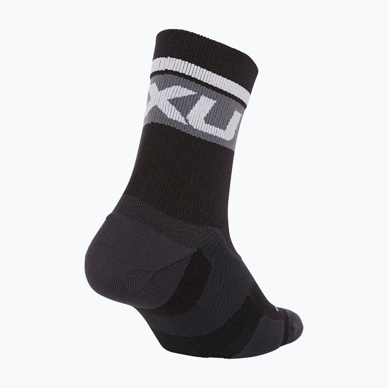 2XU Vectr Cushion Crew șosete sport negru și alb UA5053E 2