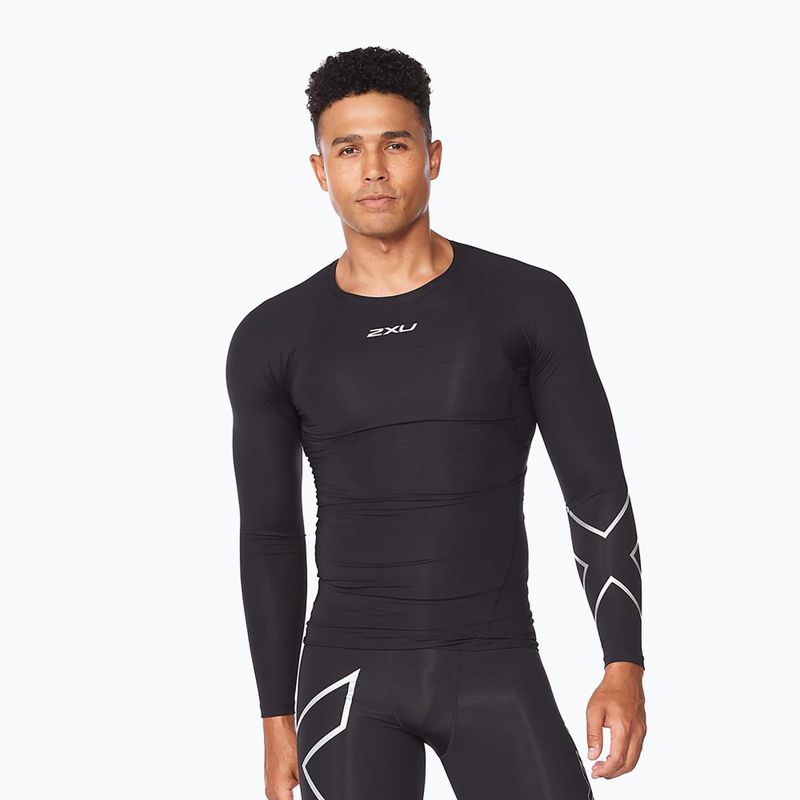 Mâneci lungi de antrenament pentru bărbați 2XU Core Compression negru MA6398A