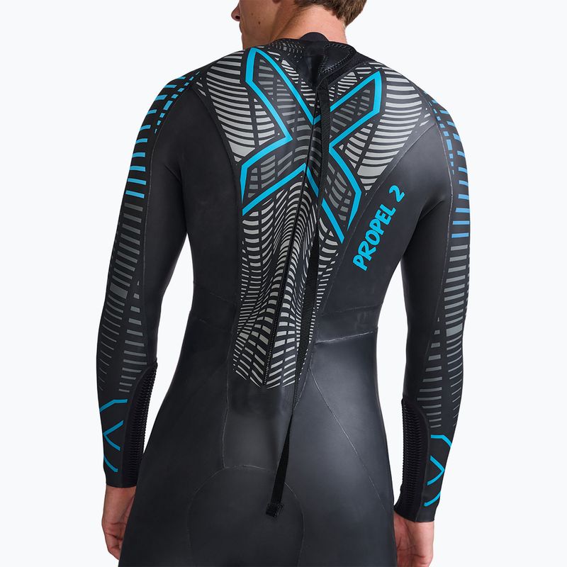 Costum de triatlon pentru bărbați 2XU Propel 2 black/aloha 4