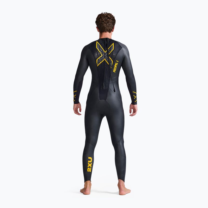 Costum de triatlon pentru bărbați 2XU Propel:1 negru/ambition MW4991C 2