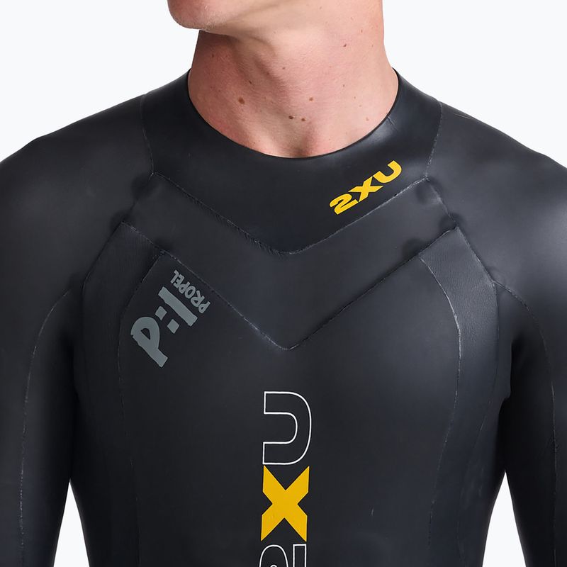 Costum de triatlon pentru bărbați 2XU Propel:1 negru/ambition MW4991C 5
