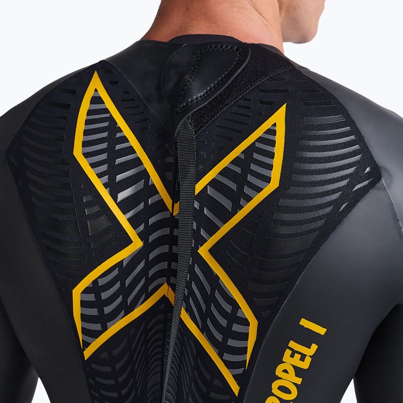 Costum de triatlon pentru bărbați 2XU Propel:1 negru/ambition MW4991C 6