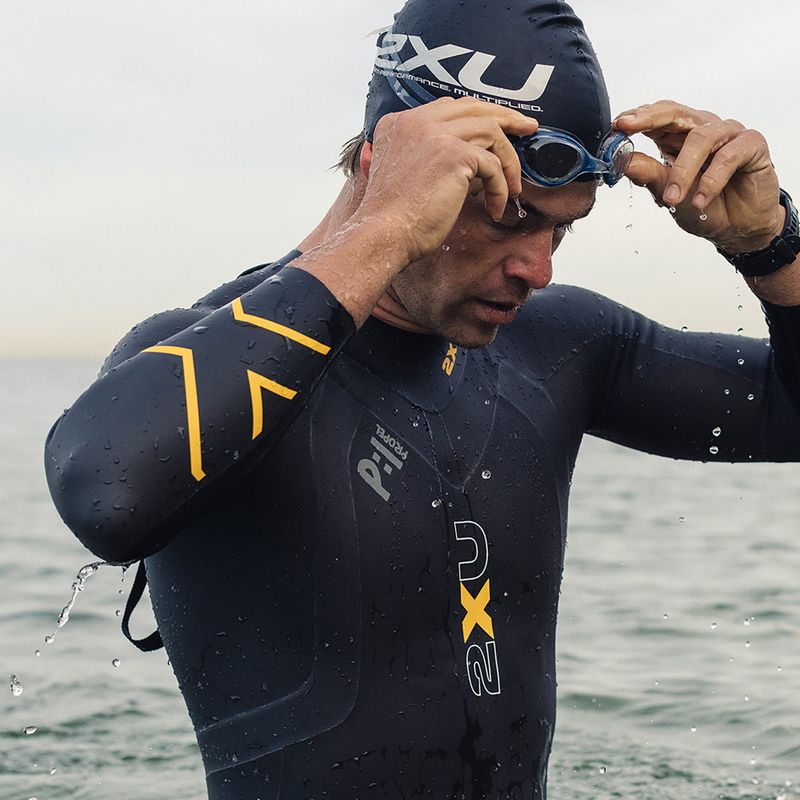 Costum de triatlon pentru bărbați 2XU Propel:1 negru/ambition MW4991C 8