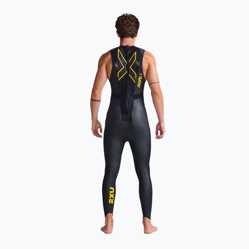 Costum de triatlon pentru bărbați 2XU Propel:1 negru/ambition MW4992C 2