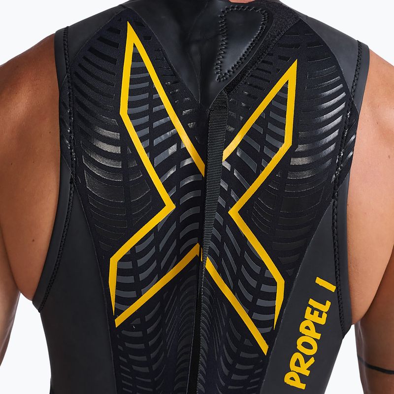 Costum de triatlon pentru bărbați 2XU Propel:1 negru/ambition MW4992C 4