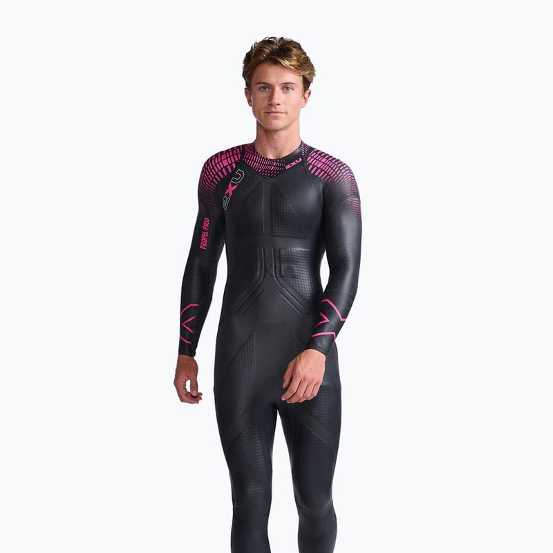 Costum de triatlon pentru bprbați 2XU Propel PRO 3 mm black/punk pink
