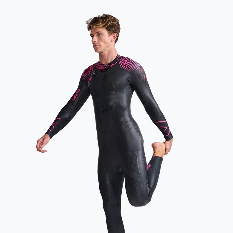 Costum de triatlon pentru bprbați 2XU Propel PRO 3 mm black/punk pink 4