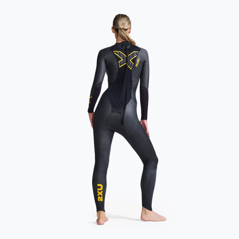 Costum de triatlon pentru femei 2XU Propel:1 negru/ambition WW4994C 2