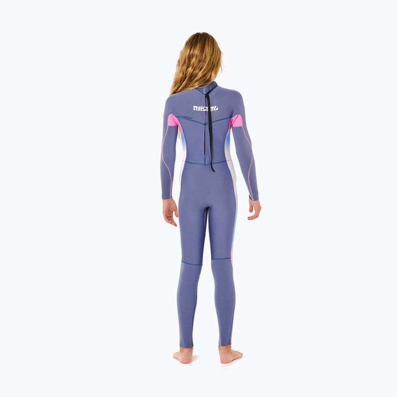 Costum de înot pentru copii Rip Curl Dawn Patrol 3/2 mm Back Zip grey/blue 2