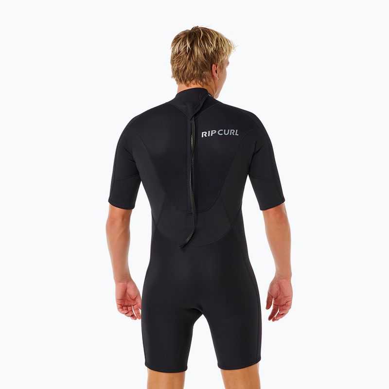 Costum de înot pentru bărbați Rip Curl Trad 2/2 mm Back Zip Springsuit black 2