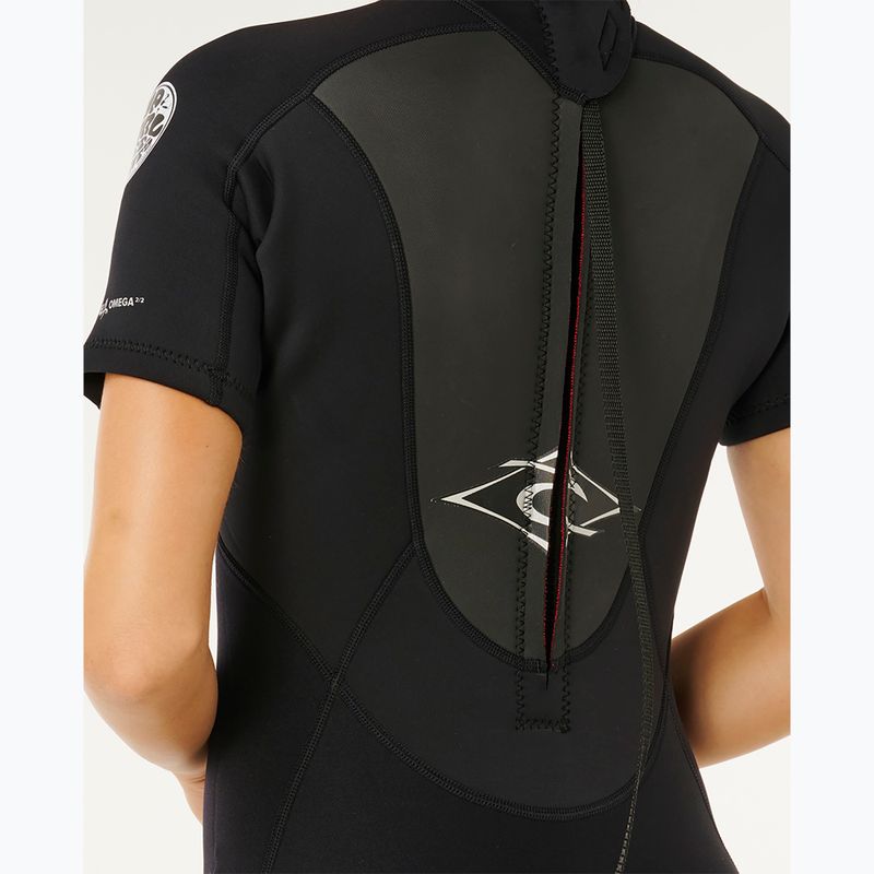 Costum de înot pentru femei Rip Curl Omega 2/2 mm Back Zip Springsuit black 4