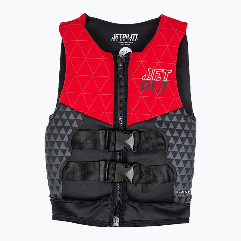 Vestă de siguranță pentru copii Jetpilot Cause Youth Neo red