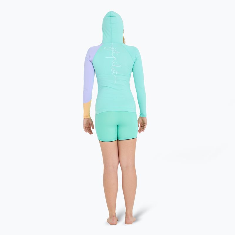 Hanorac pentru femei Jetpilot Pacer Hooded Rashie teal 3