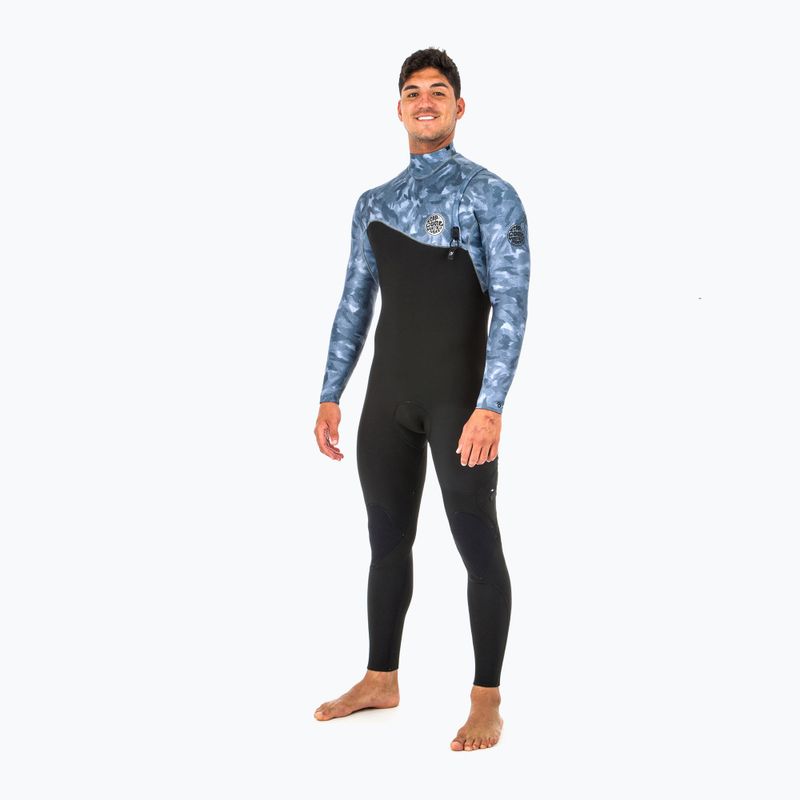 Spumă de înot pentru bărbați Rip Curl E Bomb Zip Free 4/3 mm negru/gri WSM8QS Swim Foam