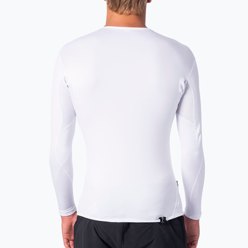 Tricou de înot cu mânecă lungă pentru bărbați Rip Curl Tech Bomb LSL UVT alb WLY7JM 2
