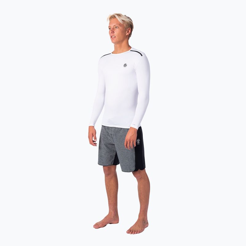 Tricou de înot cu mânecă lungă pentru bărbați Rip Curl Tech Bomb LSL UVT alb WLY7JM 3