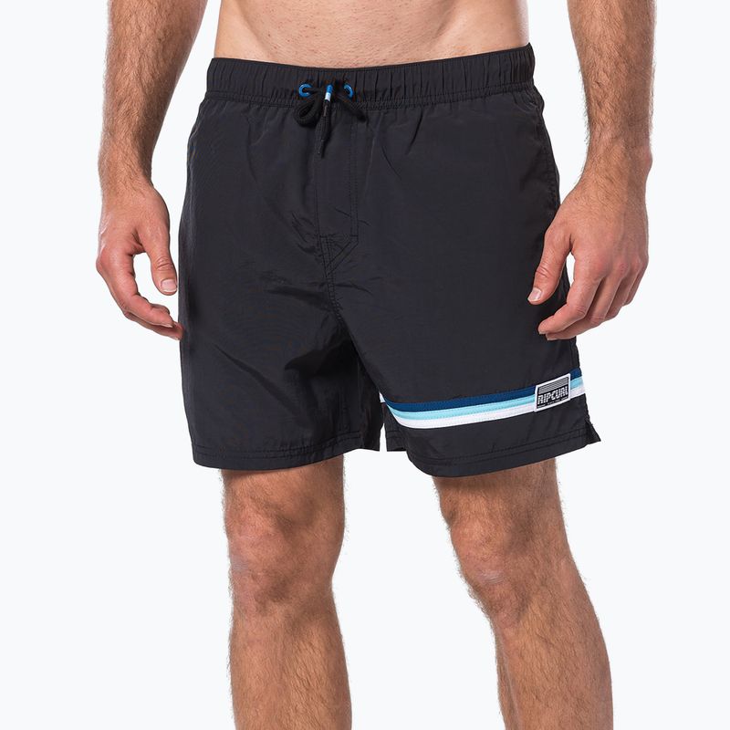 Pantaloni scurți de baie Rip Curl pentru bărbați Gun's Out 16'' Volley negru CBOMG4