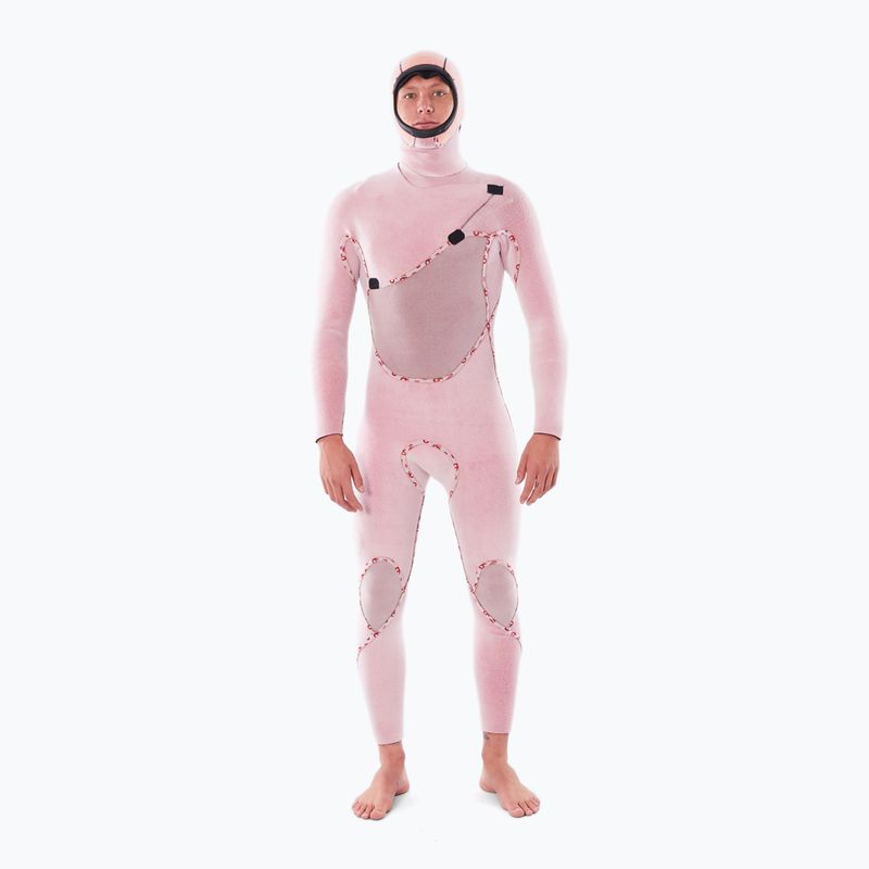 Costum pentru bărbați Rip Curl Flashbomb 5/4mm Hooded Chest Zip black 4