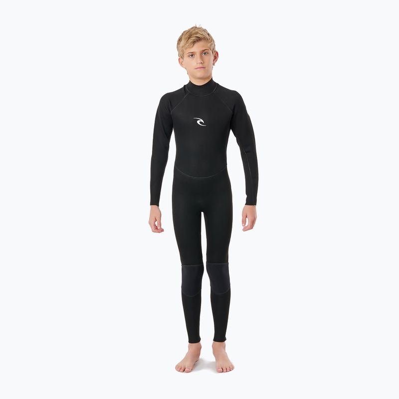 Costum de baie Rip Curl Freelite 3/2 mm Flat Lock Steamer pentru copii, negru WF203J 3