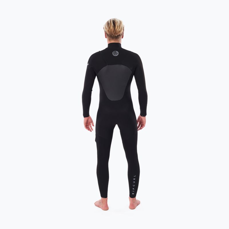 Costum de baie Rip Curl Flashbomb 4/3 mm pentru bărbați negru/gri WSTYNF 3