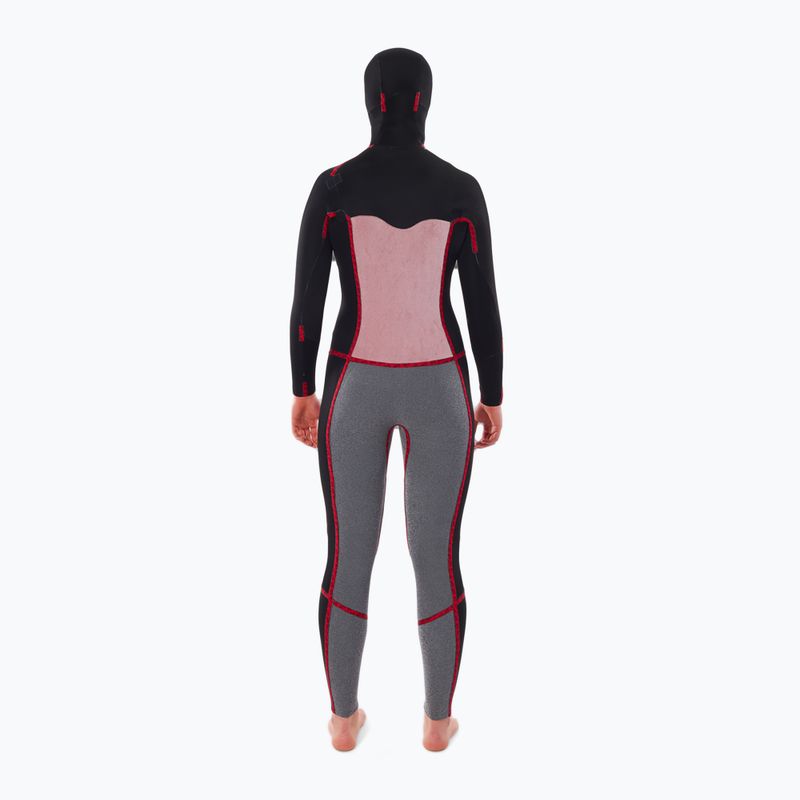 Costum pentru femei Rip Curl Dawn Patrol 5/4mm Chest Zip Hooded black 4