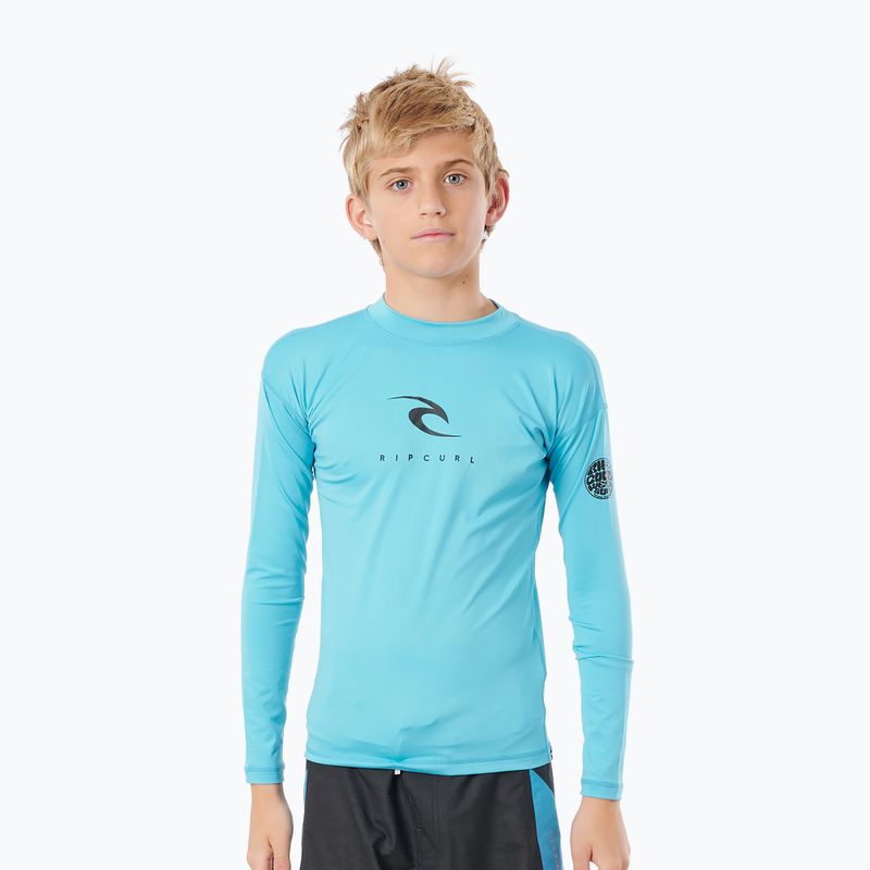 Tricou cu mânecă lungă Rip Curl Corp LSL UV albastru WLY3EB