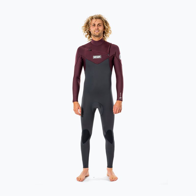 Costum de neopren pentru bărbați Rip Curl Dawn Patrol 4/3mm gri-maroon WSM9CM 3
