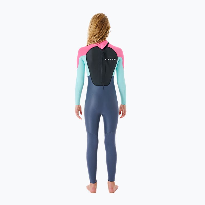 Costum de înot pentru copii Rip Curl Groms Omega 3/2GB B/Zip 20 roz-albastru 118BFS 2
