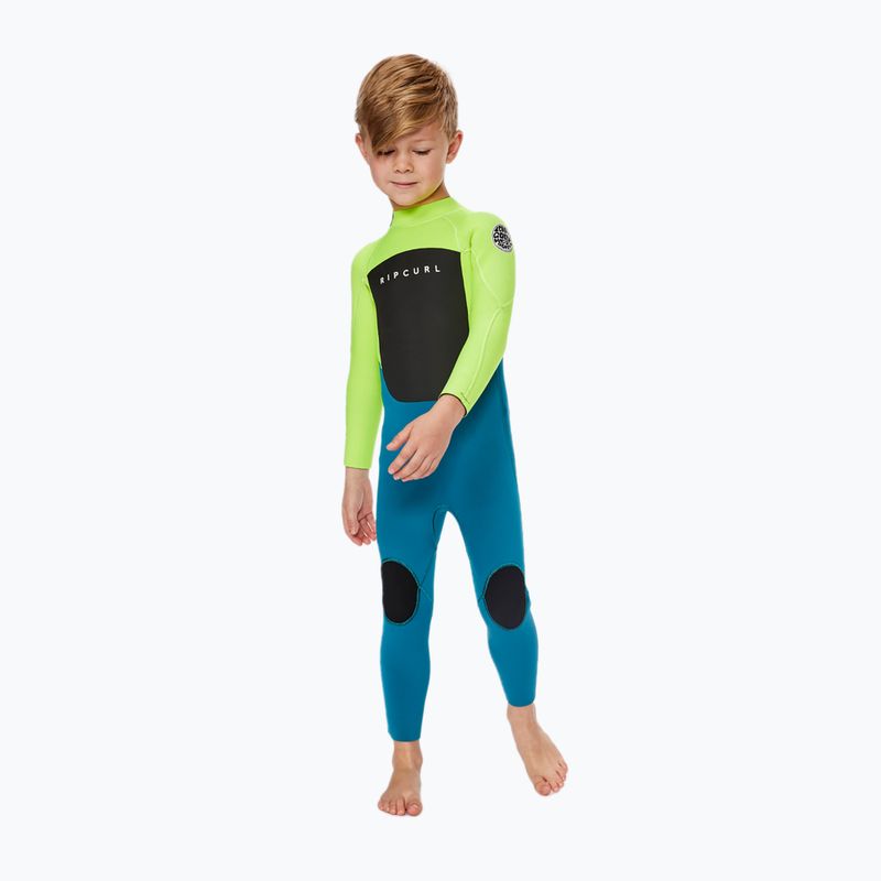 Costum de înot pentru copii Rip Curl Groms Omega 3/2GB B/Zip 1599 verde-albastru 118BFS