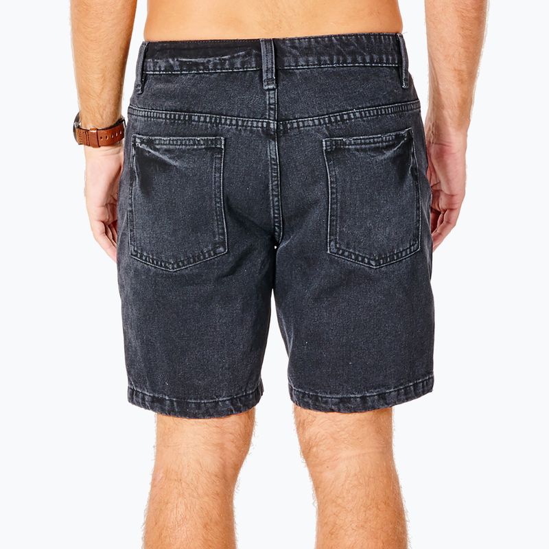 Pantaloni de bărbați Rip Curl Washed Black Denim Walkshort negru CWAOL9 3