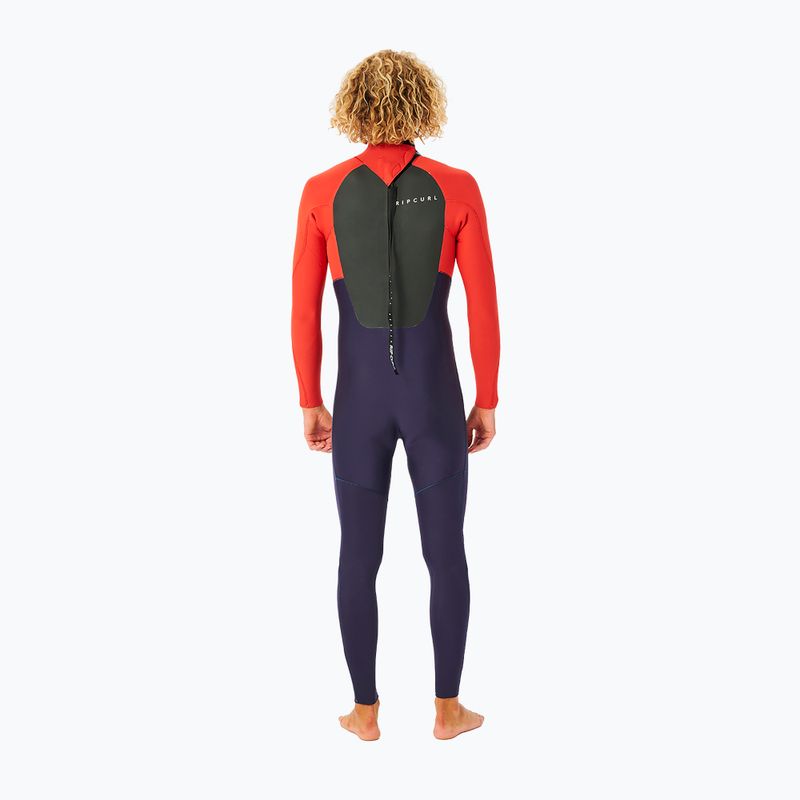 Costum de înot pentru bărbați Rip Curl Omega 4/3 mm GB B/Zip 70 gri-albastru 112MFS 7