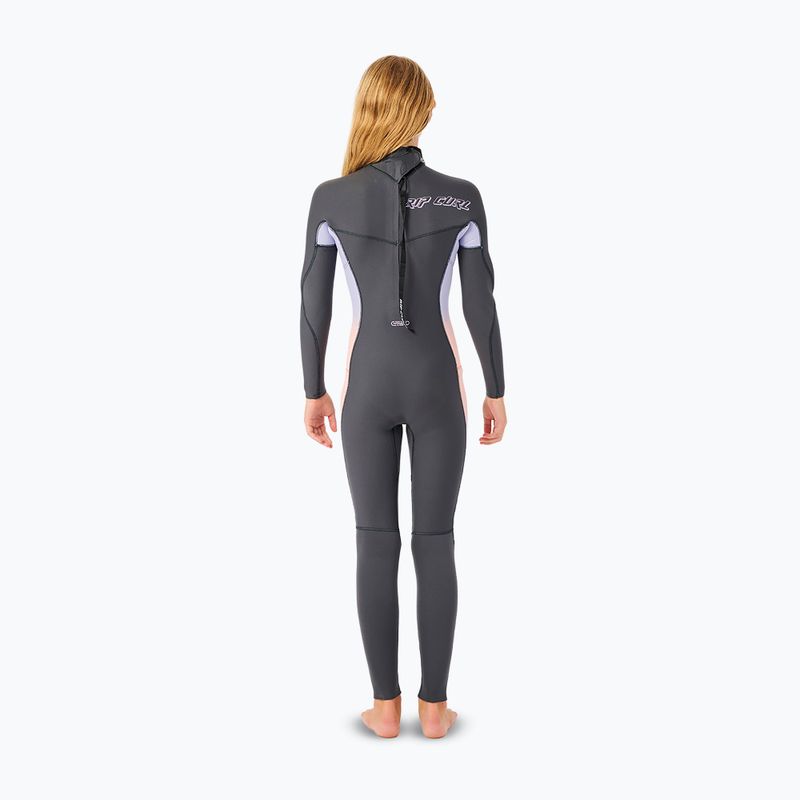 Costum pentru copii Rip Curl Dawn Patrol Back Zip 4/3mm GB Jr charcoal grey 2