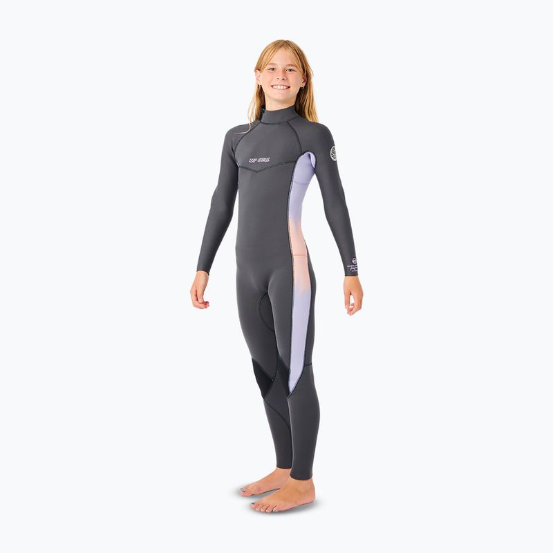 Costum pentru copii Rip Curl Dawn Patrol Back Zip 4/3mm GB Jr charcoal grey 3