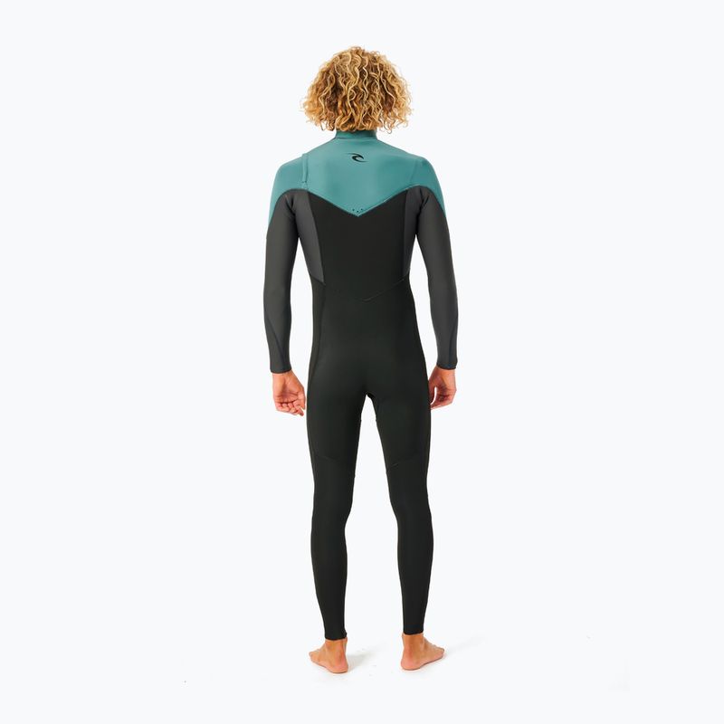 Costum de înot pentru bărbați Rip Curl D/Patrol Perf C/Zip 4/3 mm GB M 8088 negru-verde 15NMFS 2