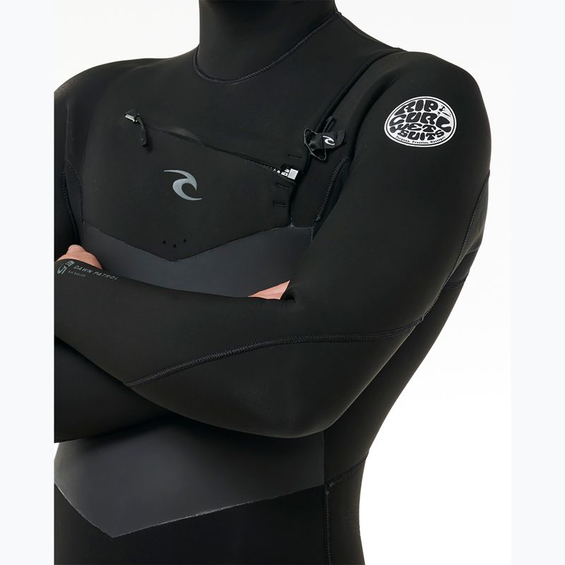 Costum de înot pentru bărbați Rip Curl Dawn Patrol Hooded 6/4 mm Chest Zip black 5