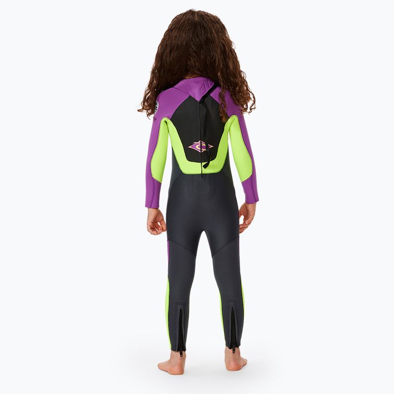 Costum de înot pentru copii Rip Curl Groms Omega 3/2 Back Zip purple 2