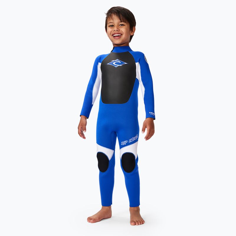 Costum de înot pentru copii Rip Curl Groms Omega 3/2 Back Zip blue