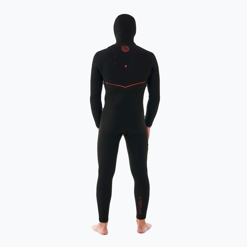 Costum pentru bărbați Rip Curl Flashbomb Fusion 5/4mm Hooded Zip Free black 2