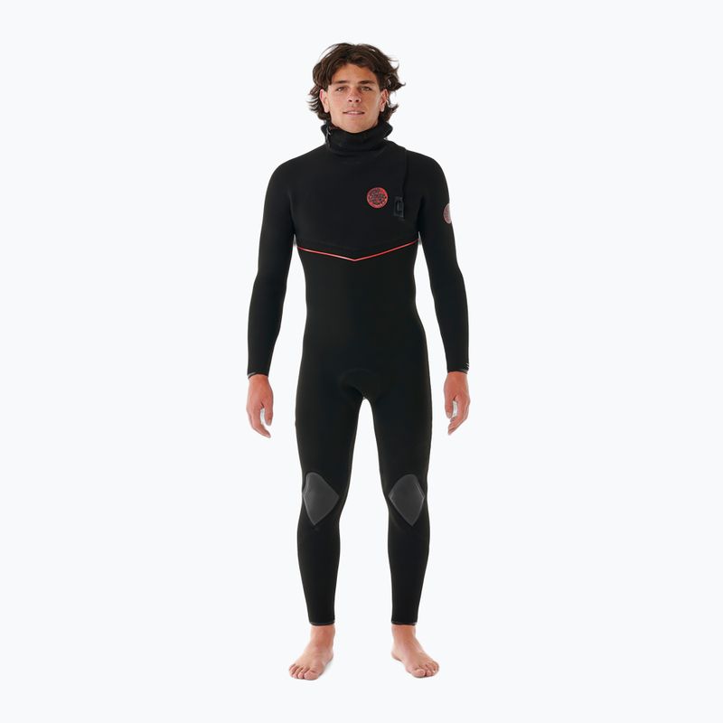 Costum pentru bărbați Rip Curl Flashbomb Fusion 5/4mm Hooded Zip Free black 3
