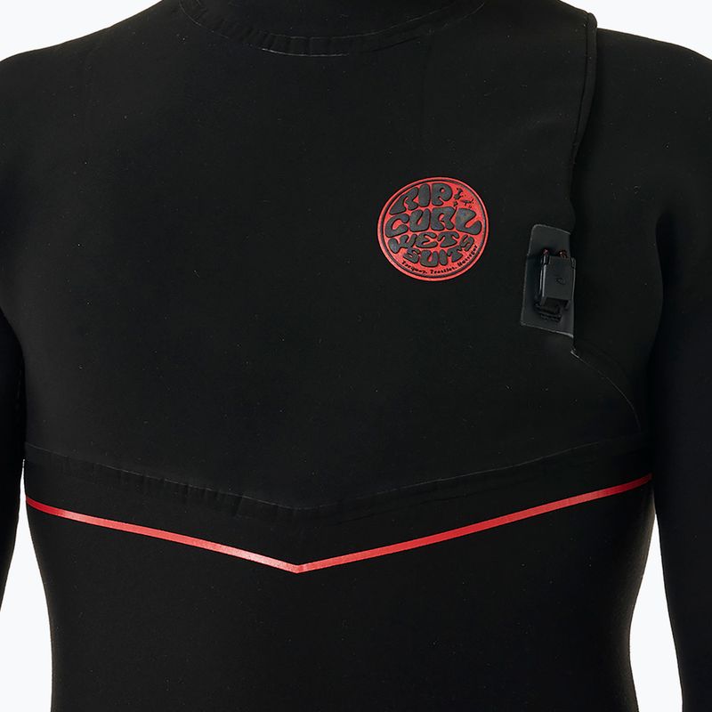 Costum pentru bărbați Rip Curl Flashbomb Fusion 5/4mm Hooded Zip Free black 4