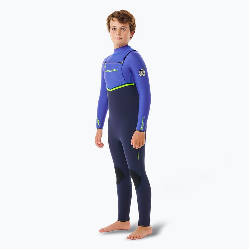 Costum de înot pentru copii Rip Curl Flashbomb 4/3 mm Chest Zip wild berry 3