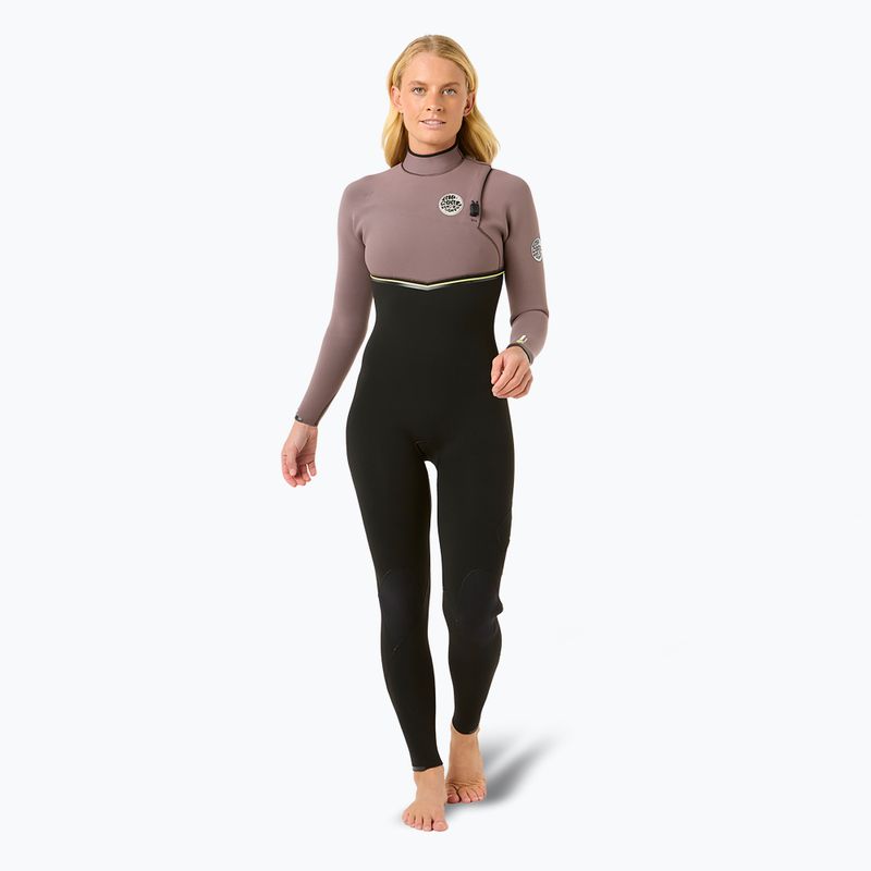 Costum de înot pentru femei Rip Curl Ebomb 3/2 mm Zip Free eggplant 3