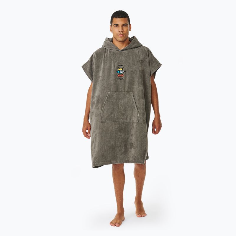 Poncho pentru bărbați Rip Curl Logo Hooded grey