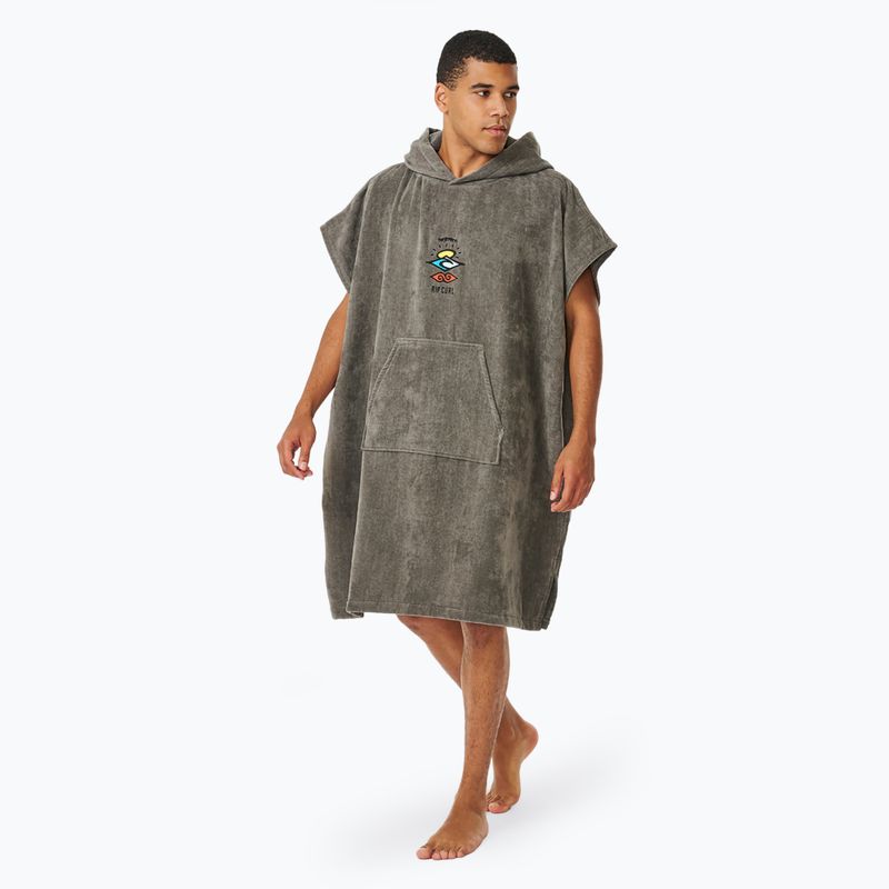 Poncho pentru bărbați Rip Curl Logo Hooded grey 2