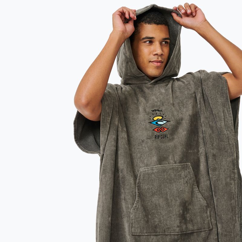 Poncho pentru bărbați Rip Curl Logo Hooded grey 5