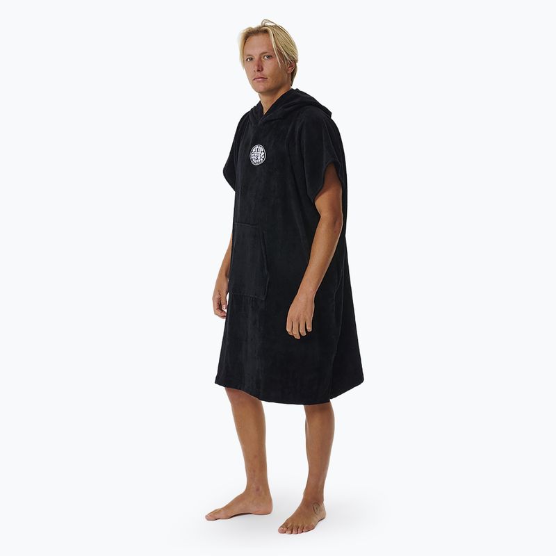 Poncho pentru bărbați Rip Curl Logo Hooded black 2