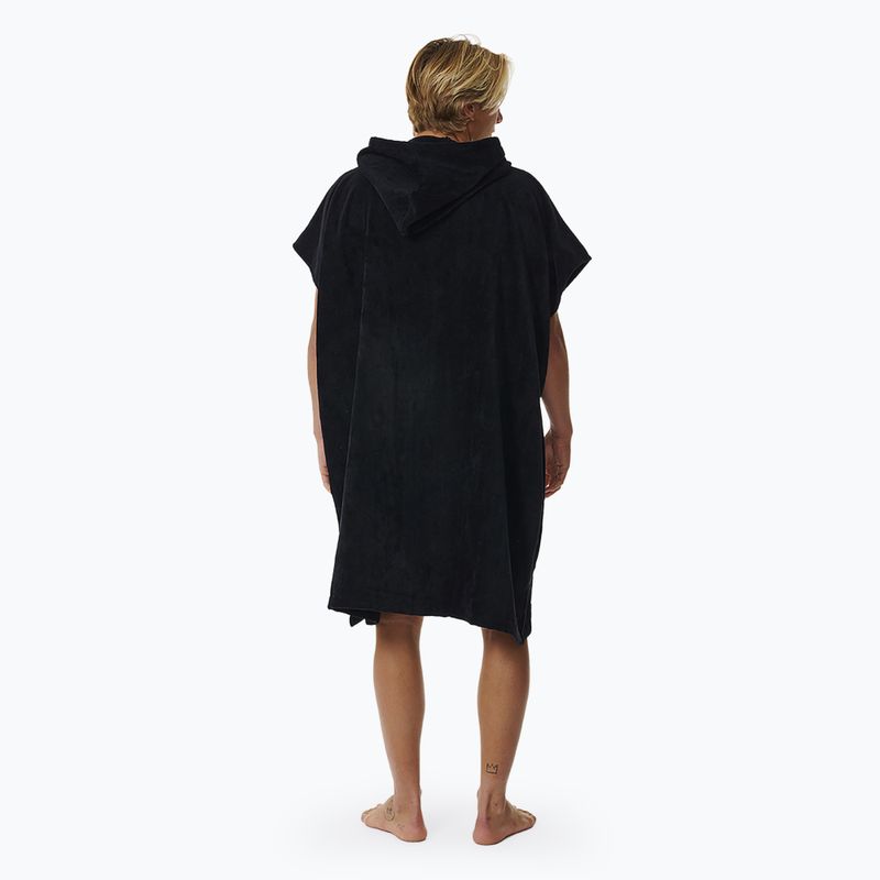 Poncho pentru bărbați Rip Curl Logo Hooded black 3