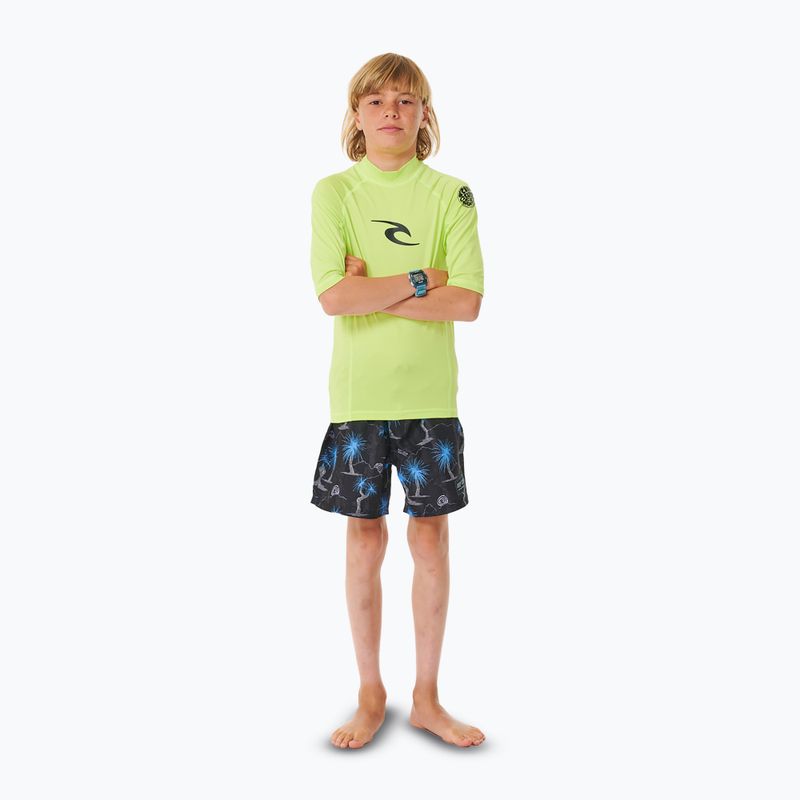 Tricou de înot pentru copii Rip Curl Brand Wave UPF Rash Vest lime 2